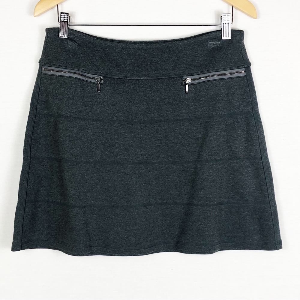 Athleta Strata Ponte Zip Pocket Skirt | Gray | Size Petite Medium